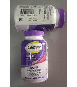 Caltrate 120 Count 600+D3 Plus Minerals Calcium Vitamin D Supplement. 8448 Bottles. EXW Los Angeles 